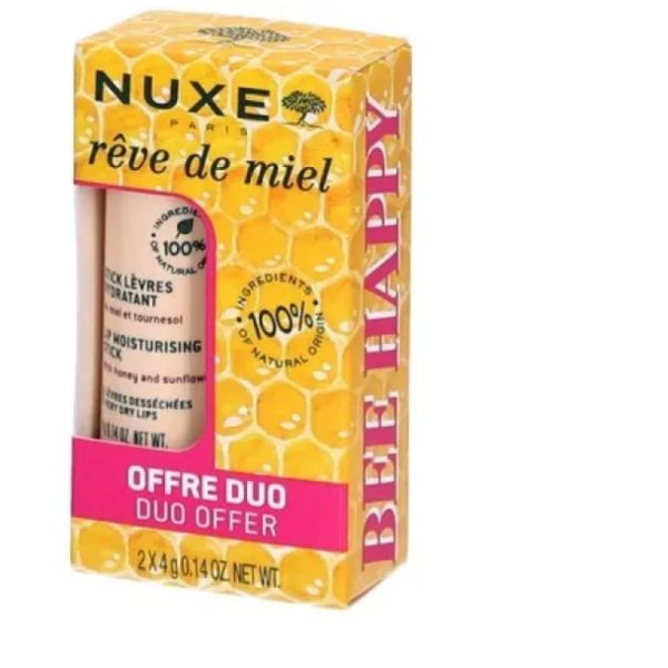 NUXE - Rêve de Miel Stick lèvres hydratant - offre duo