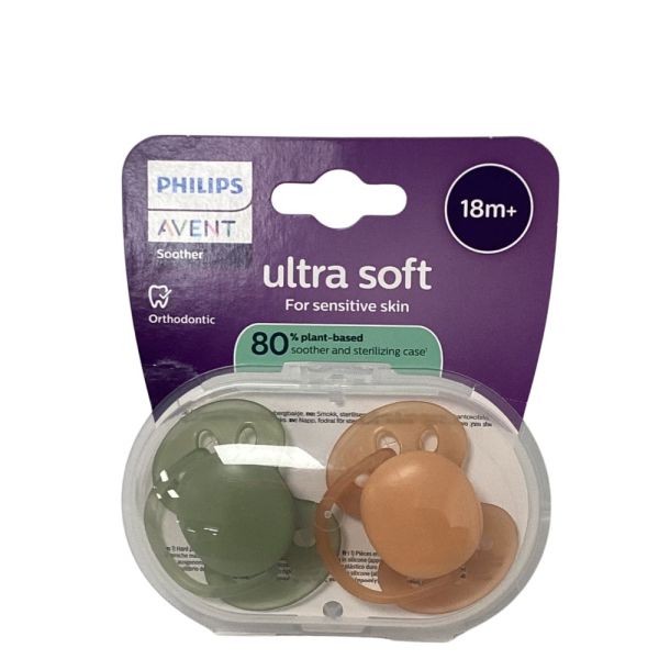 Philips Avent - Sucettes Ultra soft +18mois - lot de 2 Sucettes