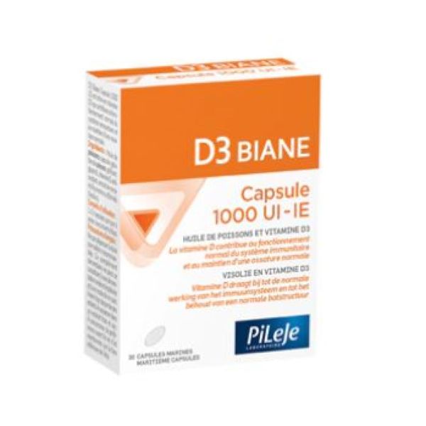 Pileje - D3Biane capsules 1000UI - 30 capsules marines