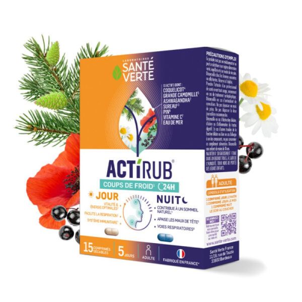 Santé Verte - Actirub coups de froid - 15 comprimés