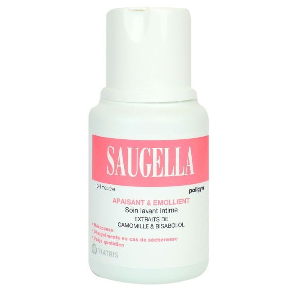 Saugella - Poligyn soin lavant intime apaisant & émollient - 100ml
