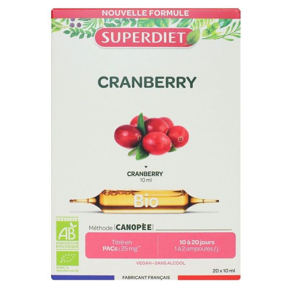 Superdiet - Cranberry - 20 ampoules 15 ml