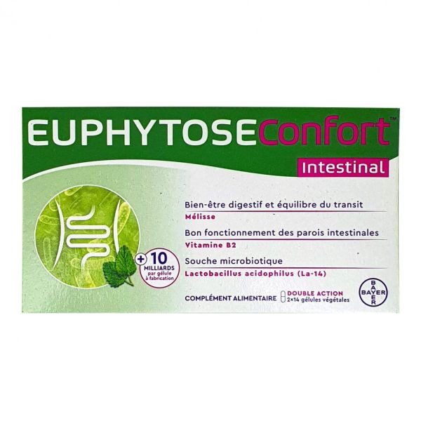 Euphytose - Confort intestinal - 2x14 gélules végétales
