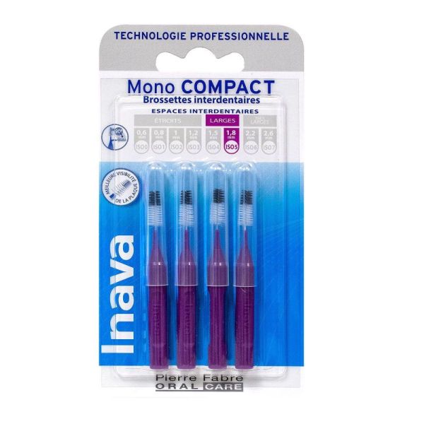 INAVA - Mono COMPACT - 4 brossettes interdentaires