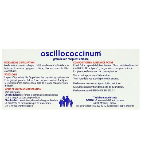Oscillococcinum états grippaux - 30 doses
