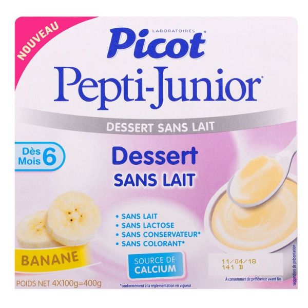 Picot - Pepti-junior - Dessert sans lait - 4x100g