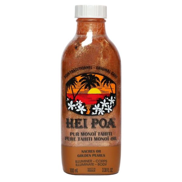 Hei Poa - Pur monoï Tahiti nacres or - 100mL