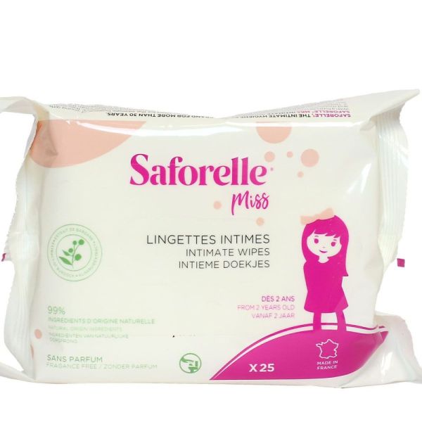 Saforelle - Miss Lingette intimes - 25 lingettes