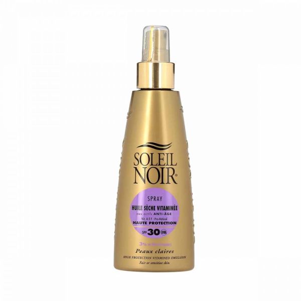 Soleil Noir - Huile sèche vitaminée anti-âge spf30 - 150ml