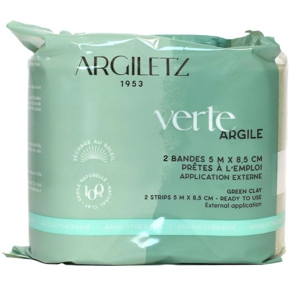 Argiletz - 2 bandes argile verte - 5m x 8,5 cm
