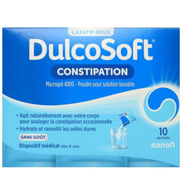 Sanofi - Dulcosoft constipation Macrogol 4000 sans goût 10 sachets