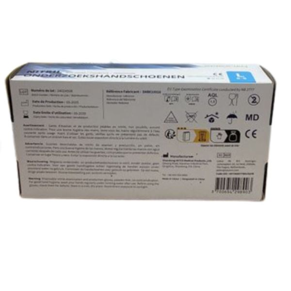 FM Médical - Gant d'examen - Nitrile - Taille L - 8-9