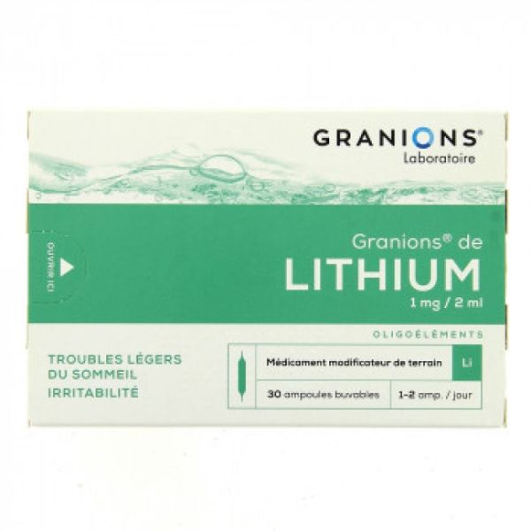 Granions de Lithium - 30 ampoules