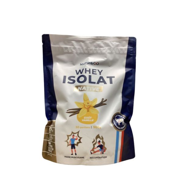 Nutri&Co -  Whey Isolat Native gout vanille - 900g