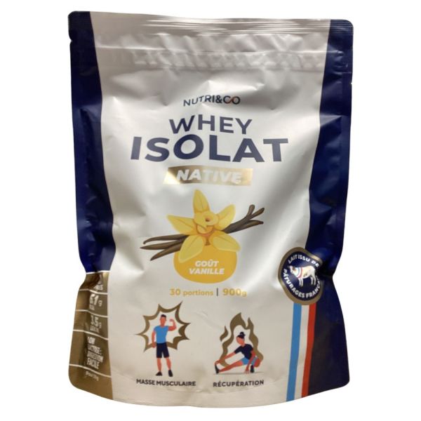 Nutri&Co -  Whey Isolat Native gout vanille - 900g