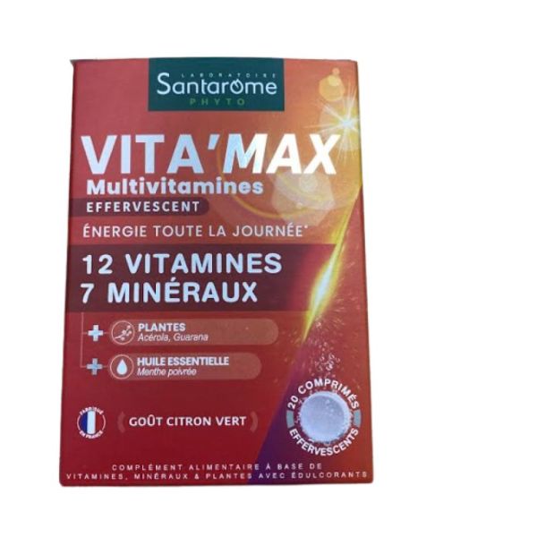 Santarome - Vita Max Multivitamines 20 Comprimés Effervescents