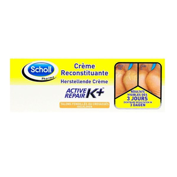 Scholl - Crème anti-crevasses active repair K+