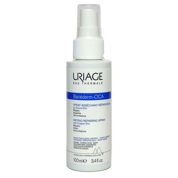 Uriage - Bariéderm cica-spray asséchant réparateur - 100 ml