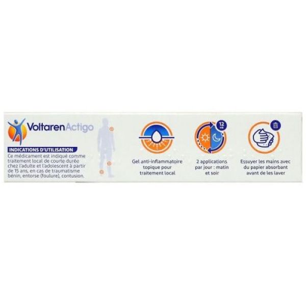 Voltaren Actigo - Intense gel anti douleur 2% - 30g