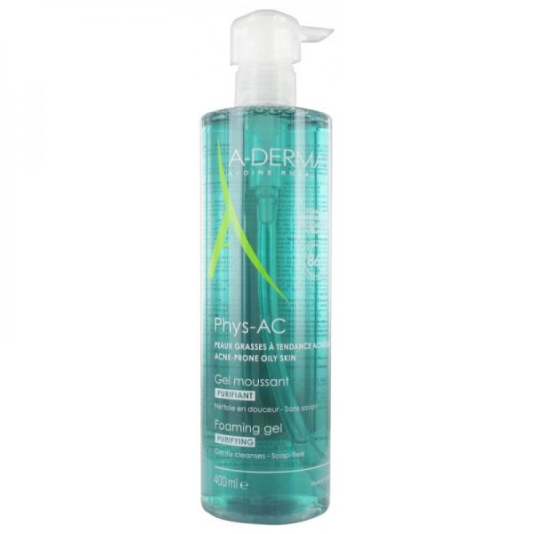A-Derma - Phys-AC - Gel Moussant Purifiant - 400ml