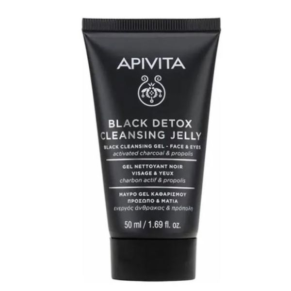Apivita - Black detox gel nettoyant noir visage et yeux - 50ml