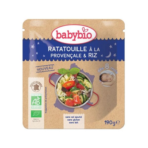 Babybio - Ratatouille à la Provençale & Riz de Camargue - dès 8 mois - 190g