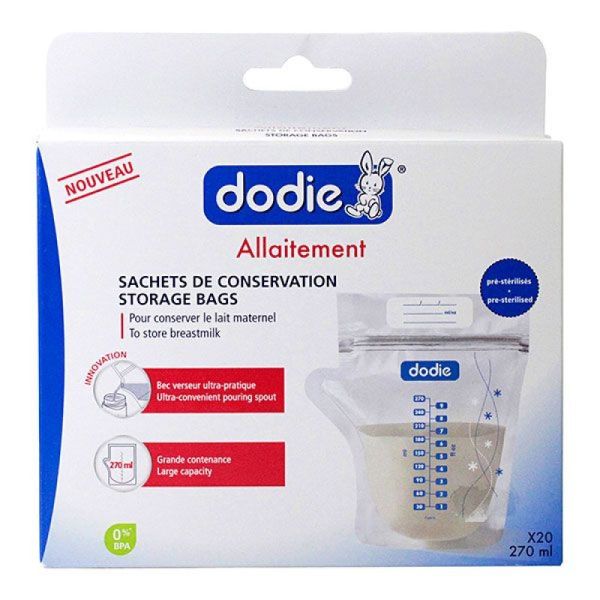 Dodie Allaitement - Sachets de conservation lait maternel - x20