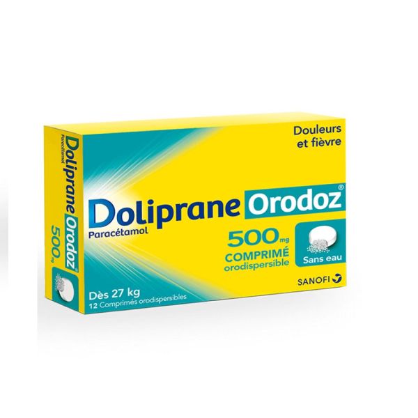 Doliprane Orodoz 500mg - 12 comprimés orodispersibles