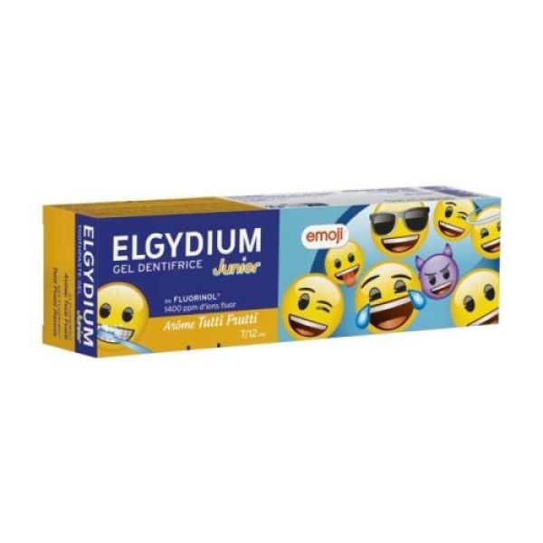 Elgydium - Junior Dentifrice Emoji Arôme Tutti Frutti Junior 7-12ans - 50mL