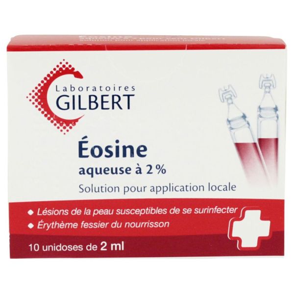 Gilbert - Éosine aqueuse 2% - 10 unidoses de 2 ml
