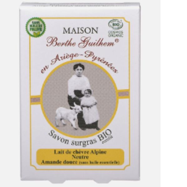 Maison Berthe Guilhem - Savon surgras lait de chèvre neutre - 100 g
