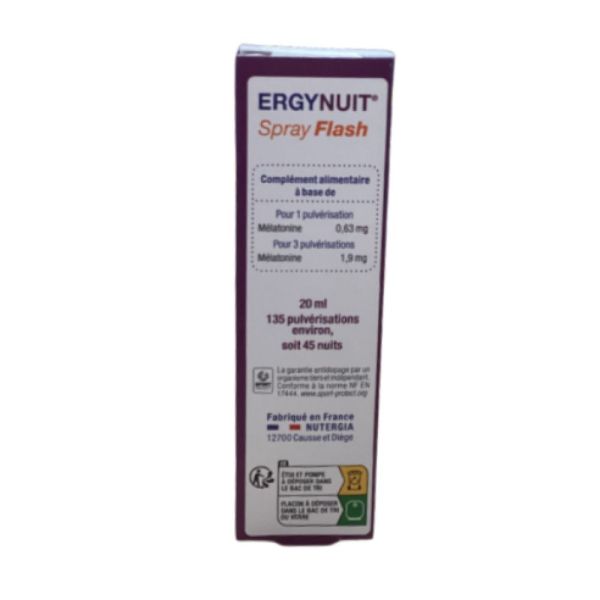 Nutergia - Ergynuit Spray flash mélatonine 1.9mg - 20ml