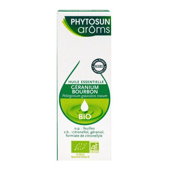 Phytosunarom - Huile essentielle de Geranium Bourbon Bio - 10ml