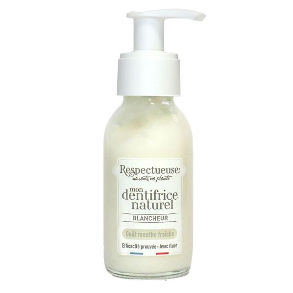 Respectueuse - Dentifrice naturel blancheur goût menthe fraîche - 80mL
