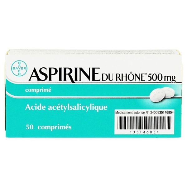 Bayer - Aspirine du Rhône 500Mg - 50 comprimés