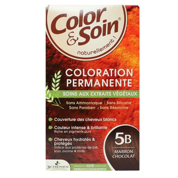 Color & Soin - Coloration Permanente - 5B Marron chocolat