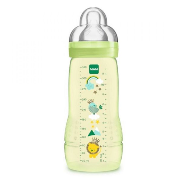 Mam - Biberon Easy active 2ème âge débit X - 330 ml