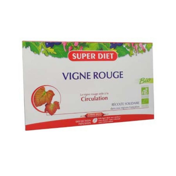 Superdiet - Vigne rouge - 20 ampoules 15 ml