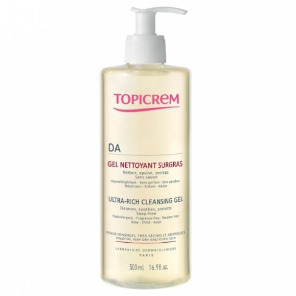 Topicrem - DA Gel nettoyant surgras - 500 ml