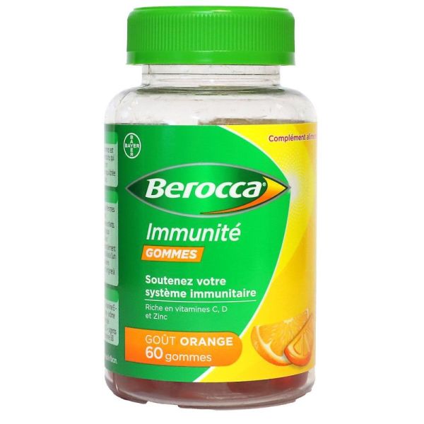 Bayer - Berocca immunité gommes goût orange - 60 gommes