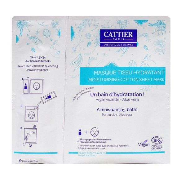 Cattier - Masque Tissu Hydratant - 1 masque