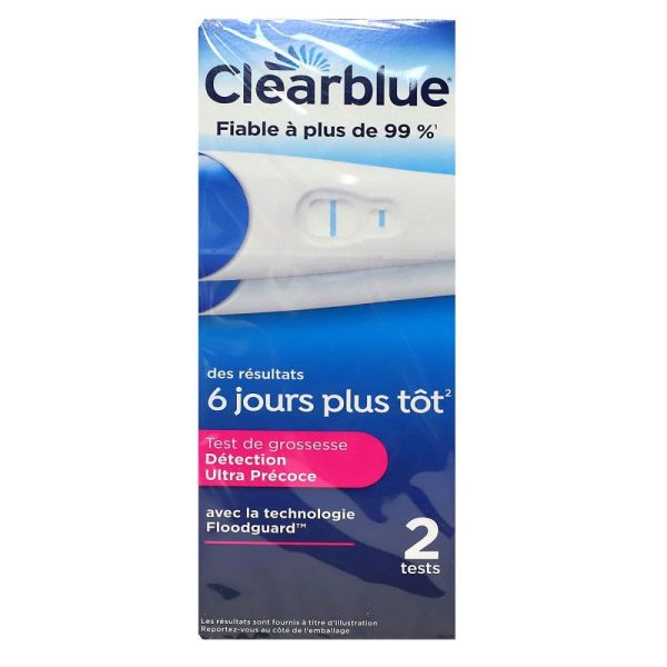 Clearblue - Test de grossesse détection ultra précoce - 2 tests