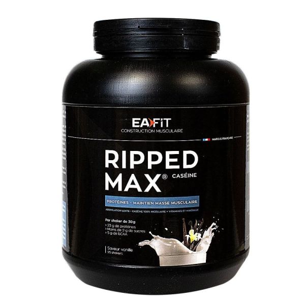 Eafit - Ripped Max Caséine Maintien de la masse musculaire vanille - 750g