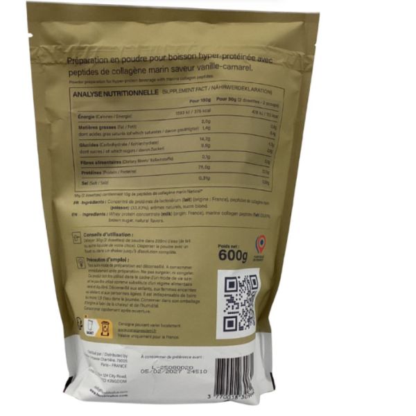Humble+ - Protéine + Collagène à la vanille-caramel - 600g