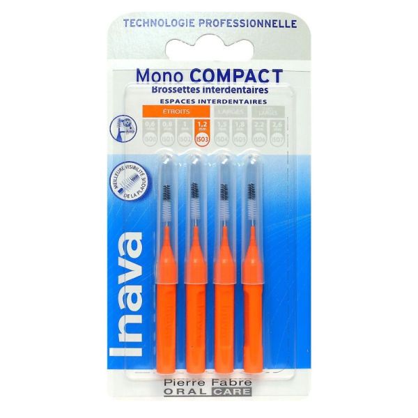 INAVA - Mono COMPACT - 4 brossettes interdentaires
