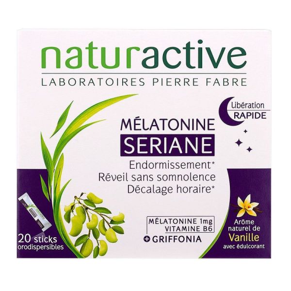 Naturactive - Seriane Melatonine - 20 sticks orodispersible