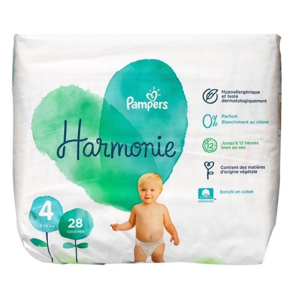Pampers - Harmonie couches taille 4 - 9 à 14 kg