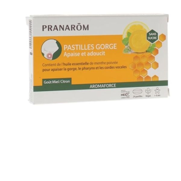 Pranarom - Pastilles gorge Apaise et adoucit 24 pastilles
