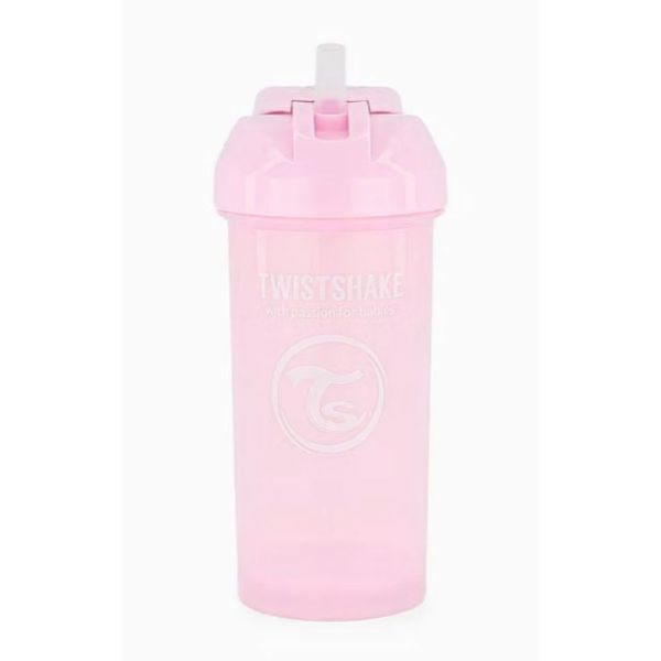 Twistshake - Gourde avec paille 6mois+ Rose - 360ml