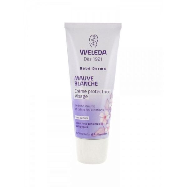 Weleda - Bébé Derma crème protectrice visage mauve blanche - 50 ml